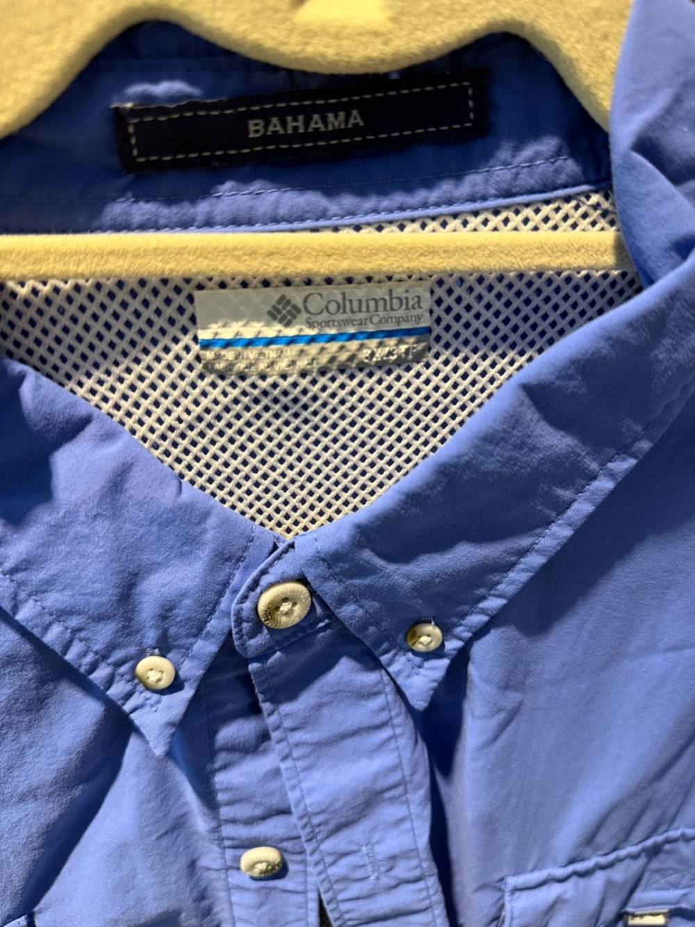 Columbia Bahama Button-Down long Sleeve Shirt - Blue 3x